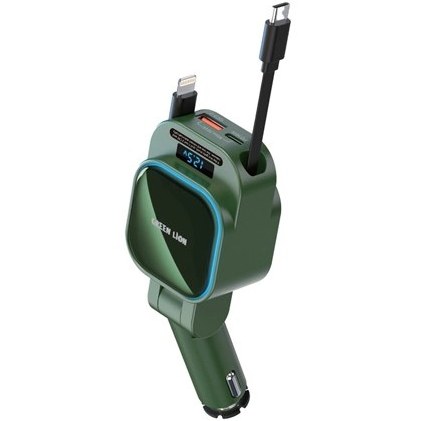 شارژر فندکی فست شارژ ماشین 96 وات - گرین لاین