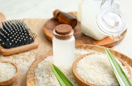آب برنج مو را درخشان می کند